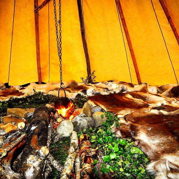 sami traditional lavvu samipath wildernees camp